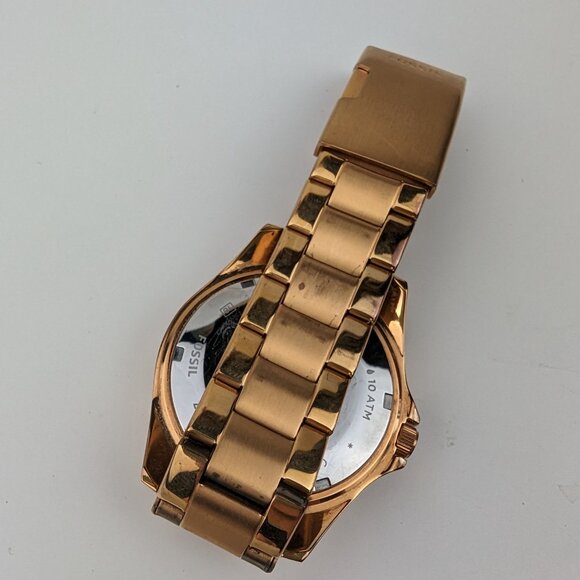 Fossil Riley Gold + Rose Gold Ladies Women\'s Watch ES2811 10 ATM main image 4